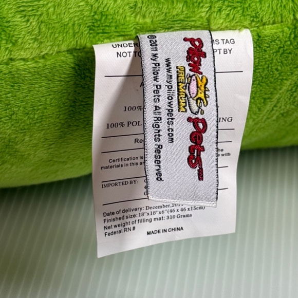 Disney Kermit the Frog Pillow Pets PREMIUM 18" Plush Stuffed Muppets 2011 Rare - Picture 9 of 9